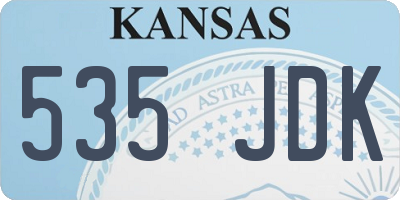 KS license plate 535JDK