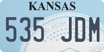 KS license plate 535JDM