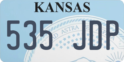 KS license plate 535JDP