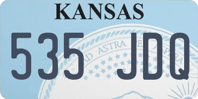 KS license plate 535JDQ
