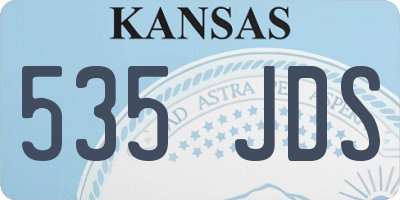 KS license plate 535JDS