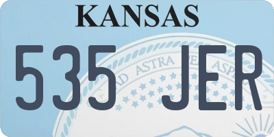KS license plate 535JER