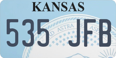 KS license plate 535JFB