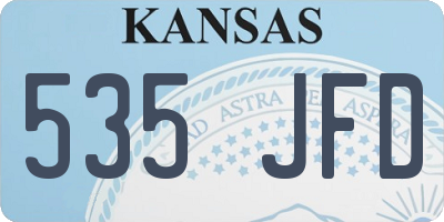 KS license plate 535JFD