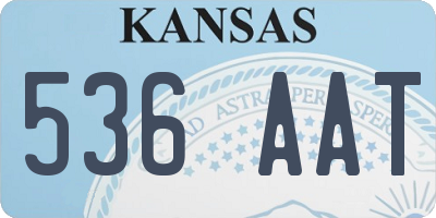 KS license plate 536AAT