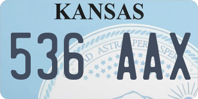 KS license plate 536AAX