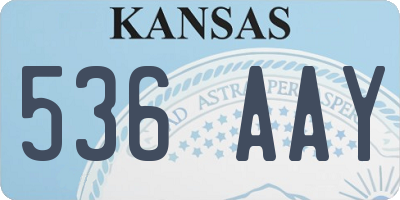 KS license plate 536AAY