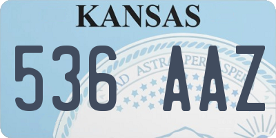 KS license plate 536AAZ