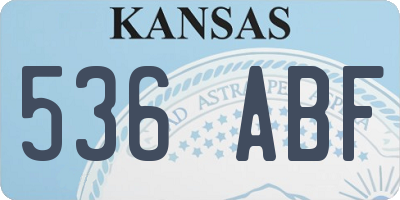 KS license plate 536ABF