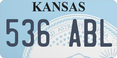 KS license plate 536ABL