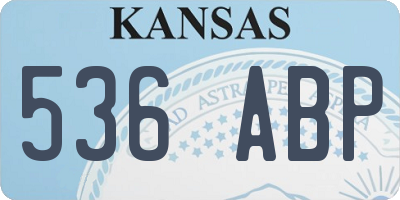 KS license plate 536ABP