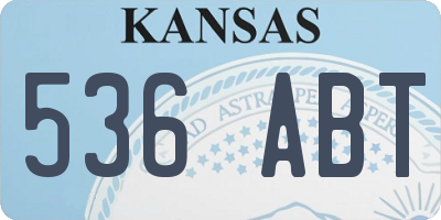 KS license plate 536ABT