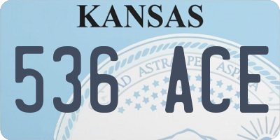 KS license plate 536ACE