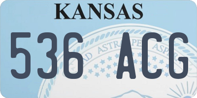 KS license plate 536ACG