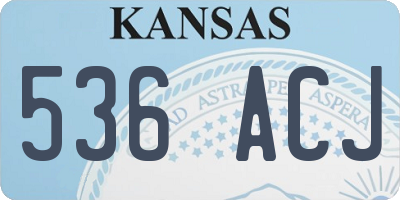 KS license plate 536ACJ