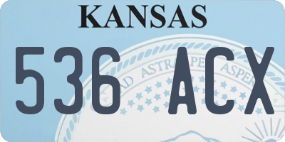 KS license plate 536ACX