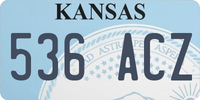 KS license plate 536ACZ