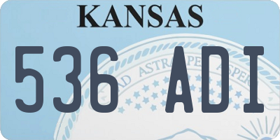 KS license plate 536ADI