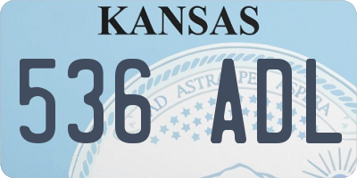 KS license plate 536ADL