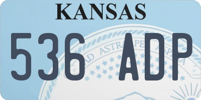 KS license plate 536ADP