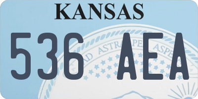 KS license plate 536AEA