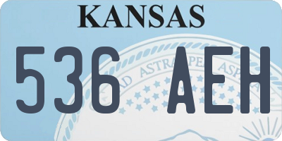 KS license plate 536AEH