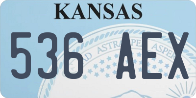 KS license plate 536AEX