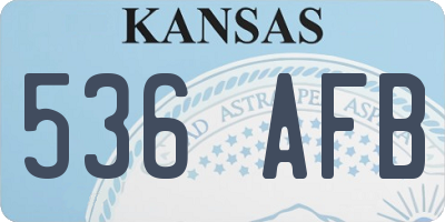 KS license plate 536AFB