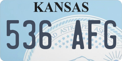 KS license plate 536AFG