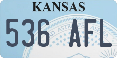 KS license plate 536AFL