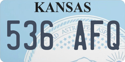 KS license plate 536AFQ