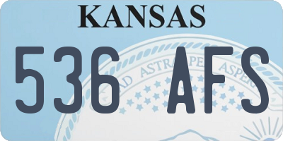 KS license plate 536AFS