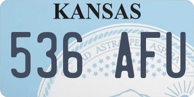 KS license plate 536AFU