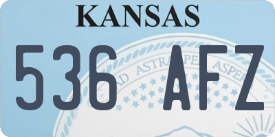 KS license plate 536AFZ