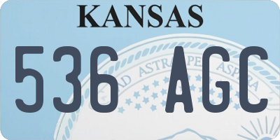 KS license plate 536AGC