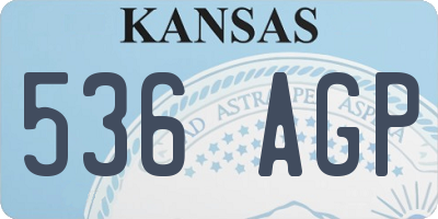 KS license plate 536AGP