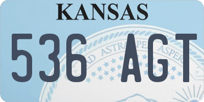 KS license plate 536AGT