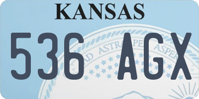 KS license plate 536AGX