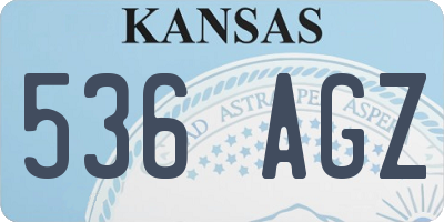 KS license plate 536AGZ