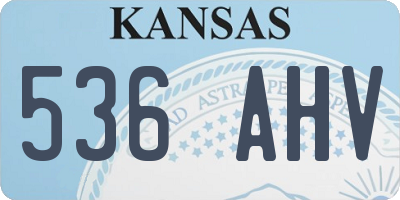 KS license plate 536AHV