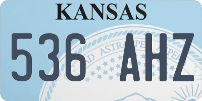 KS license plate 536AHZ