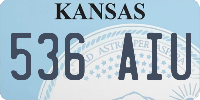 KS license plate 536AIU