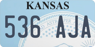 KS license plate 536AJA