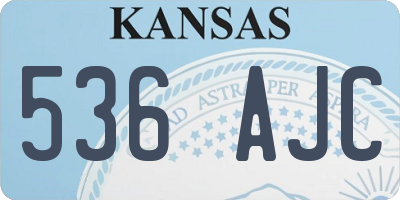 KS license plate 536AJC
