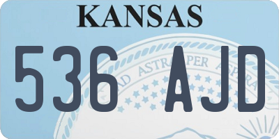 KS license plate 536AJD