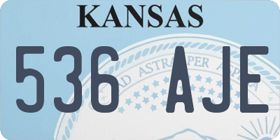 KS license plate 536AJE