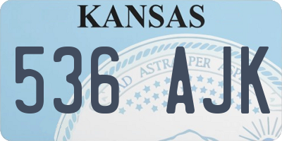 KS license plate 536AJK