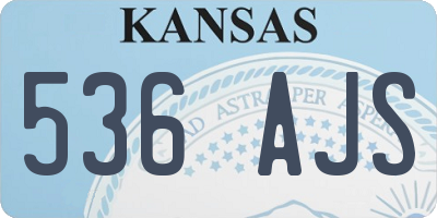 KS license plate 536AJS
