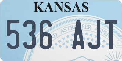 KS license plate 536AJT