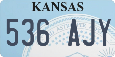 KS license plate 536AJY